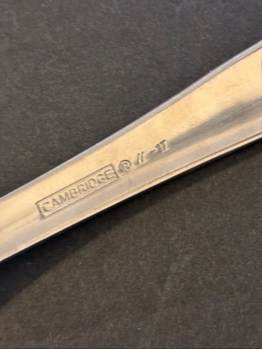 Cambridge Sand Script Swirl Dinner Knife and Soup Spoon Set